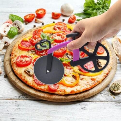 Stainless Steel Bicycle Pizza Cutter Wheel Bike Roller Pizza Chopper Slicer Pizza Cutting Knife Kitchen Tools