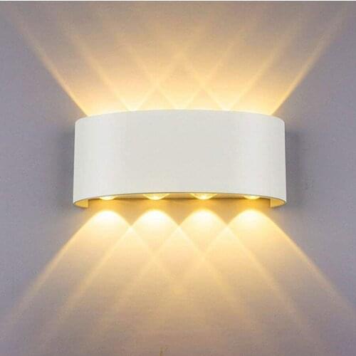 Waterproof Aluminum Porch Wall Lamp 6/8/12W Outdoor LED Wall Light Hotel Balcony Corridor Aisle Exterior Wall Light