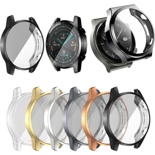 TPU Soft Edge Glass Screen Protector Case Shell Frame For Huawei GT 2e Honor Magic 2 46mm GT2 42mm Pro GT2e Magic2 Bumper Cover