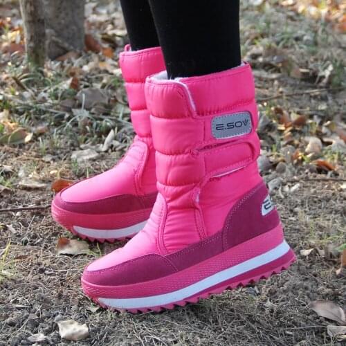 Winter new non-slip and waterproof thick-soled snow boots, warm boots, snow boots, childrens short boots