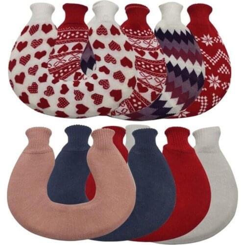 1L Heat Preservation Explosion Proof Neck Hand Feet Winter U Shaped Hot Water Bag Cover Shoulder Warm Removable Coral Fleece