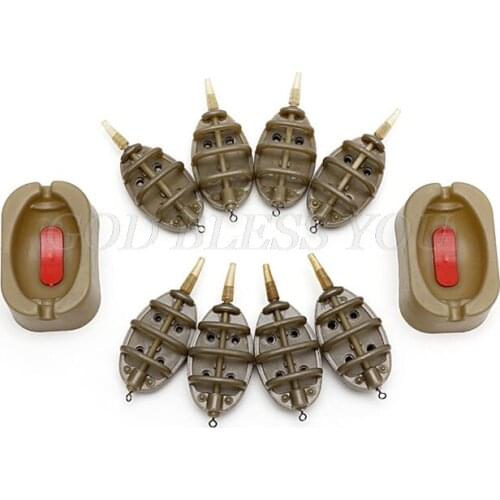 1 Set Inline Method Carp Fishing Feeder 4 Feeders Mould fishing Tackle Accessories Drop Shipping