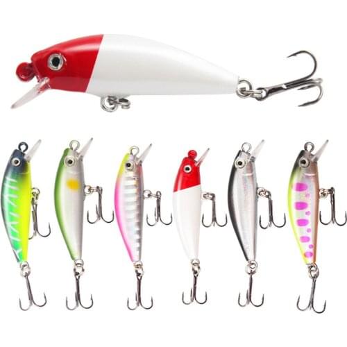 1Pcs Minnow Fishing Lures42mm 3g Artificial Bait Wobbler Jig Bait Crankbait Carp Striped Hard Bait Pesca Fishing Tackle SwimBait