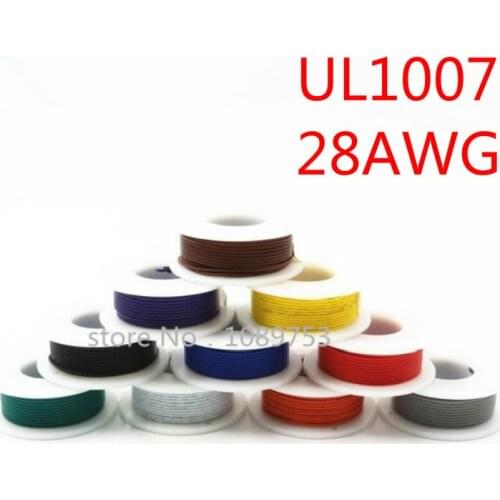 10 Meters UL1007 Electronic Wire 28awg 1.2mm PVC Stranded Wire Electronic Cable UL Certification