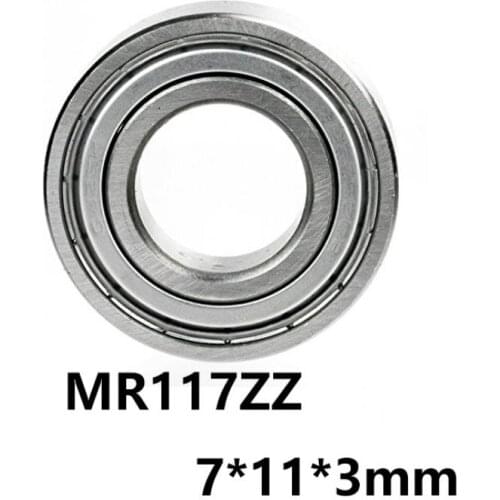10 Pieces/batch Mr117Zz Deep Groove Ball Bearing Miniature Bearing Mr117-Zz 7 * 11 * 3Mm High Quality Chrome Steel