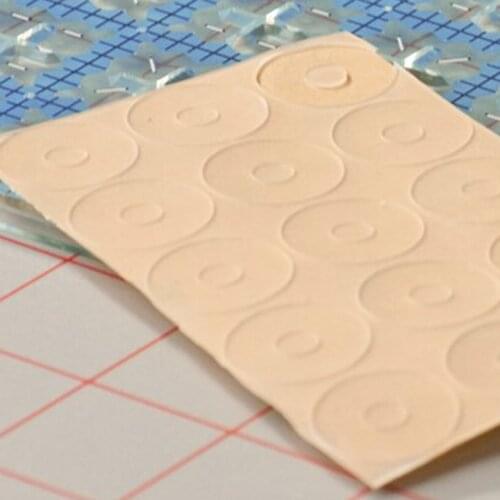 15pcs Non-slip Silicone Adhesive Grips Rings For Patchwork Rulers DIY Craft
