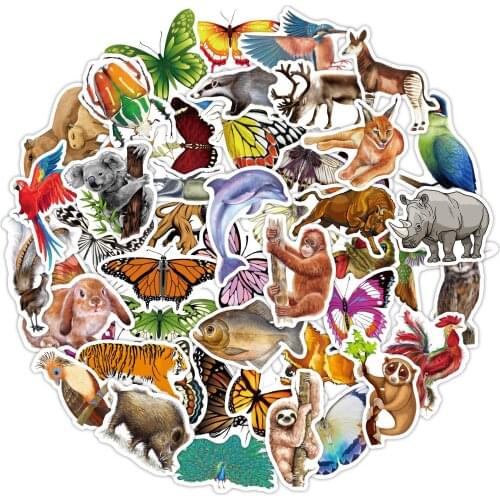 160 Pcs Cute Animals Stickers Anime Butterfly Tiger Cartoon Sticker Pack for Kids Luggage Bicycle Laptop Water Bottle Book Car