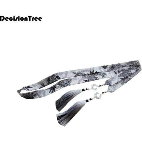 2021 hair ornament ancient style fairy silk ribbon tassel head rope hair band chinese elements forehead hanfu headband