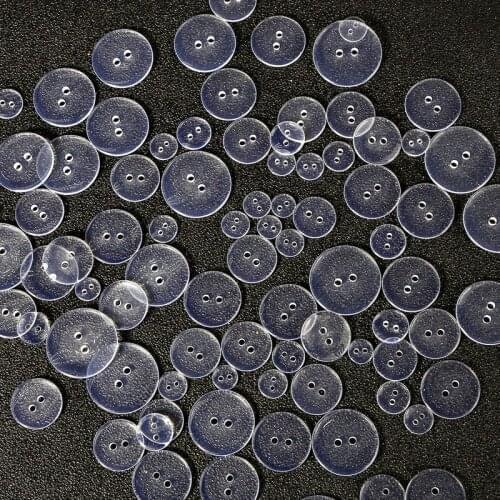 9-25mm Transparent Buttons Clear Sewing Polyester Resin Buttons for Clothes Shirt DIY Bottons Apparrel Accessories