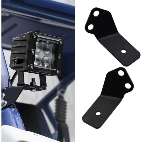 Black A-Pillar Light Bracket Windshield Work Light Mounting Bracket 2 pcs ATV Accessories For 2016 2017 2018 Yamaha YXZ 1000R