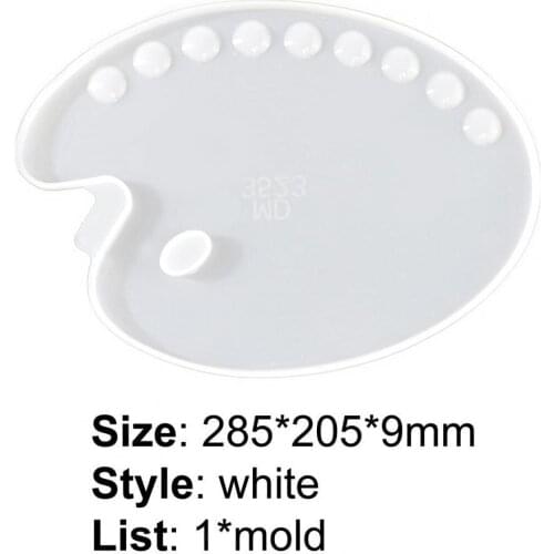 Paint Palette Mold DIY Non-Stick Oval Shape Bath Bomb Resin Casting Mold for Home