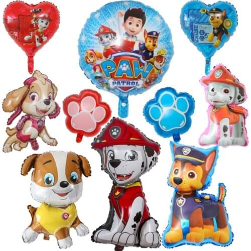 Paw Patrol Dog Birthday toys combination Suit Latex balloon doll Party decoration Boy girl Childrens gifts toy