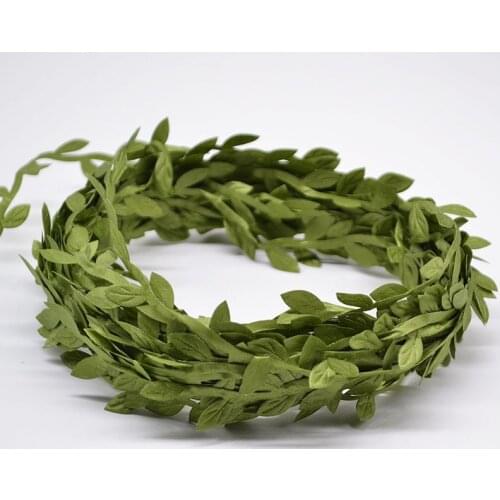 20 Meter Silk Leaf Artificial Green Leaves Rattan DIY Wreath Garland For Wedding Decoration Gift Scrapbooking Craft Fake Flower