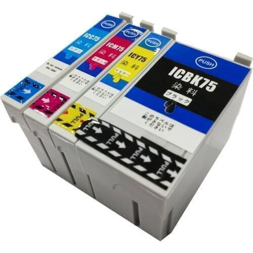 2BK+1C+1M+1Y Compatible Ink Cartridge For EPSON ICBK75 ICC75 ICM75 ICY75 PX-S740 M740F M741F Printer