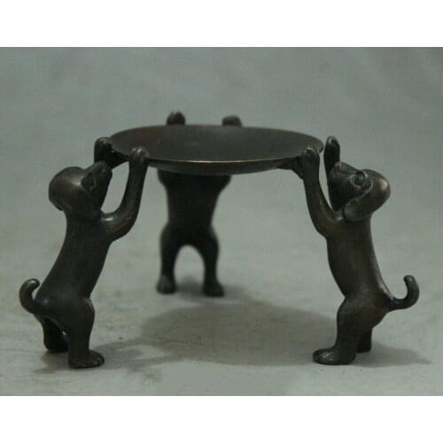 Chinese China Bronze Kid Boy Angel Candlestick Candle Holders Statue Sculpture