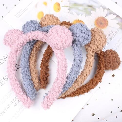 Korean Version of The Bear Headband Simple and Cute Lamb Hair Wash Face Pressure Headband Hair Accessories