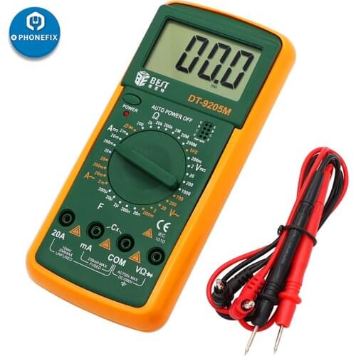 BEST 9205M LCD Digital Multimeter Mobile Phone Repair Testing Tool Voltmeter Ohmmeter Ammeter Tester buzzer Testing