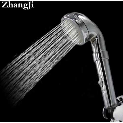 Zhangji High Pressure SPA Massage Shower head 30 Holes Bathroom Electroplate Handheld Shower head with on/off Switch