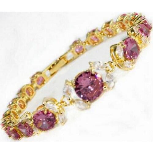 Fashion jewelry Fine Jewelry Pink /Green/Blue/Red Crystal Bracelet