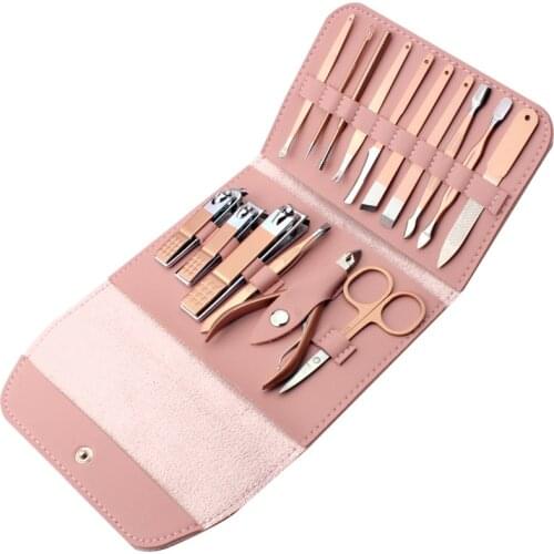 4/12/16pcs Nail Manicure Set Suit Scissors Steel Stainless Pedicure Tool File Travel Hygiene Kit Nail Trimmer Cutter Tool Set