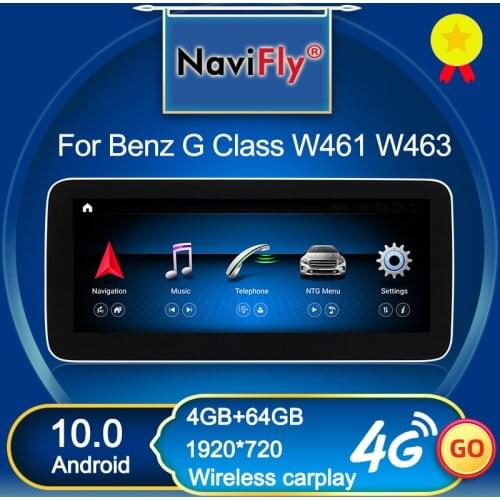 NaviFly N600 For Mercedes Benz G Class W461 W463 Android 10 Car Multimedia Player Navigation Qualcomm 8 Core 4+64 Carplay 4G LTE