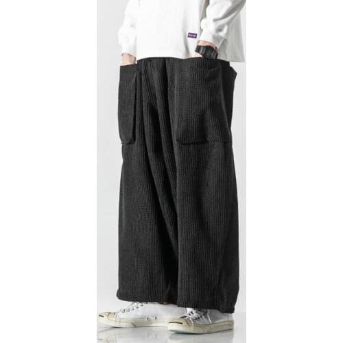 New Men‘s Cargo Pants 2021 Big Pockets Men Harem Pants Streetwear Fashion Woman Wied Leg Pants Loose Oversized Trousers 5XL