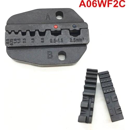 Crimping jaw A06WF2C crimping die set for wire end sleeves and insulated terminals 20-13 AWG 0.5~2.5 mm²