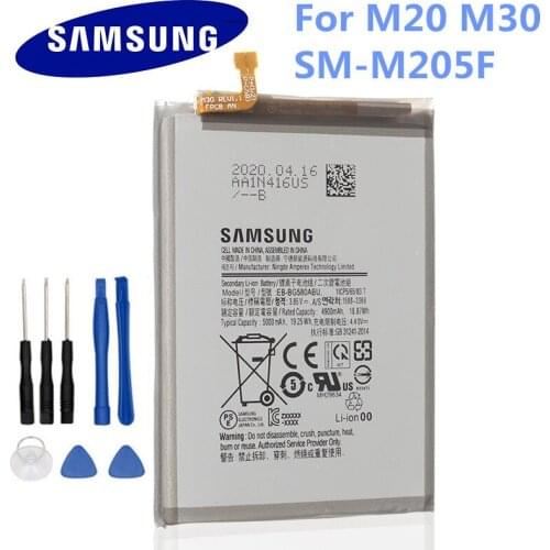 SAMSUNG Original Replacement Battery EB-BG580ABU For Samsung Galaxy M20 M30 SM-M205F Authentic Phone Batteries 5000mAh