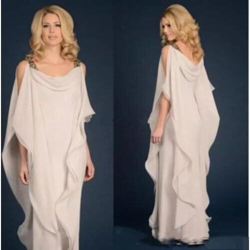 Summer Boho Mother Of The Bride Dresses 2021 Spaghetti Straps Sleeveless Arabic Chiffon Long Formal Party Wear Evening Gowns