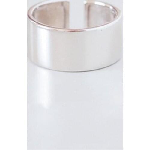 Simple Temperament Fresh Glossy 925 Sterling Silver Jewelry Personality Wide-faced Exquisite Popular Opening Rings R686