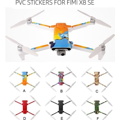 For Xiaomi FIMI X8 SE PVC Stickers Scratchproof Protective Body Skin Removable Waterproof Decals Wrap FIMI X8 SE Drone Accessory
