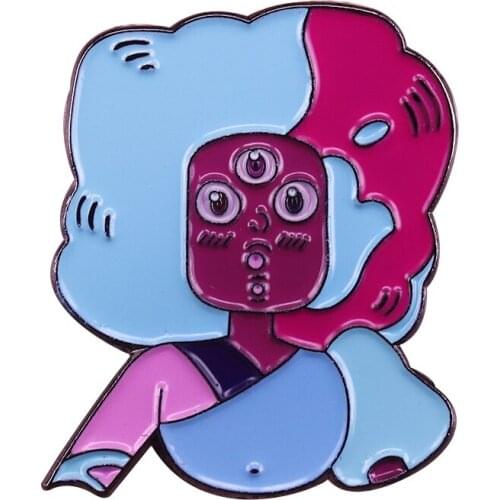 Steven universe Garnet pin fans favorite fusion and boss gem brooch cute anime acces