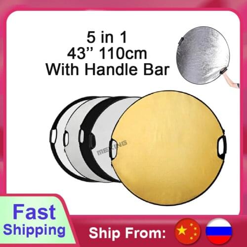 Studio props Photography Photo Reflectors 110cm 42" 5in1 Light Mulit Collapsible Portable Reflector with carrying bag