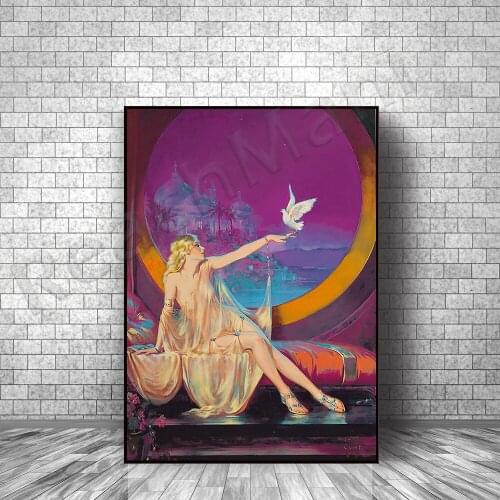 Henry Clives Sultana | Vintage Pin-up Drawing Art Deco Canvas Poster