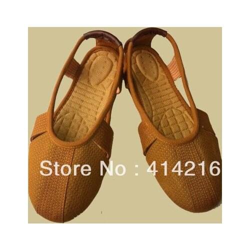 3colors brown/gray/yellow high quality Mesh arhat Lohan shoes Buddhist nun Buddhism abbot monks shoes martial arts sandals
