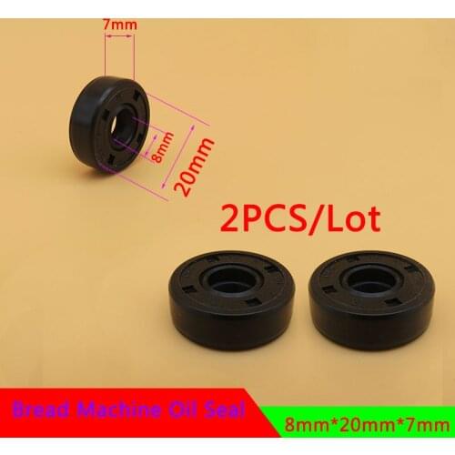 2Pcs Breadmaker Sorbet Machine Repair Parts Oil Seal Ring TC Inner Diameter 8 Outer Diameter 20 Thickness 7 Wearable For LG