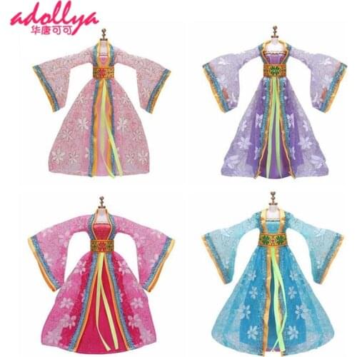 Adollya 1/6 BJD Dolls Ancient Chinese Style Dress Clothes For Doll Imperial Concubine Court Fairy Suit Girl Toy Doll Accessories