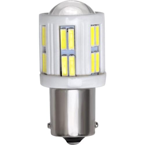 10pcs LED Light 1156 ba15s 1157 T20 7440 7443 7020 28SMD ceramic Turn Signal Brake Reverse Led lamp White Red Yellow 12-24V