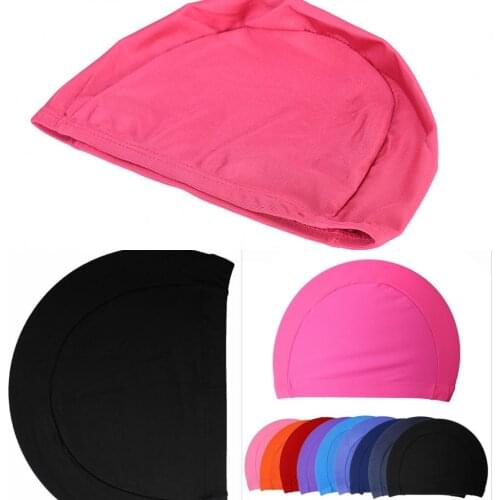 2020 Hot Men Women Sporty Ultrathin Adult Bathing Caps Free Size Fabric Protect Ears Long Hair Sports Siwm Pool Swimming Cap Hat