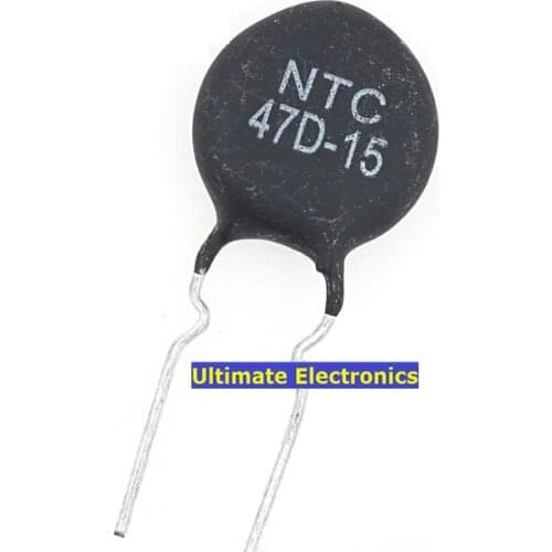 50pcs Thermistor NTC47D-15 47D-15 47D15 15MM Diameter Negative Temperature coefficient