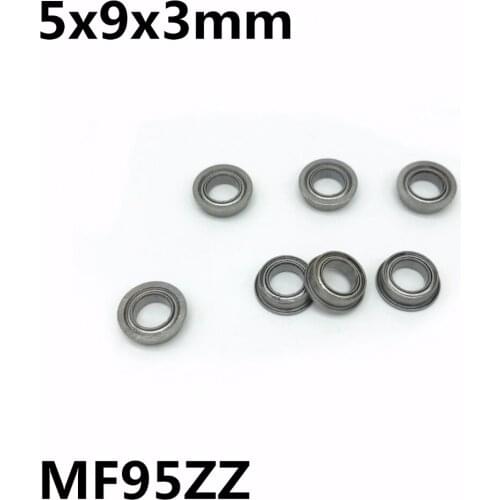 50Pcs MF95ZZ 5x9x3 mm Flange Bearings Deep Groove Ball Bearing High Quality MF95Z MF95
