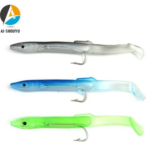 AI-SHOUYU 6pcs 4.8g 120mm Eel Soft Fishing Lure Pesca Peche Tackle Wobblers Fish Lures Carp Leurre Souple Soft baits
