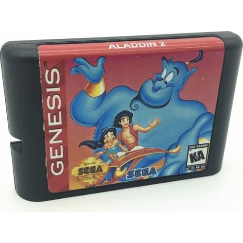 Alladin 2 TV Video Games Card For Sega Mega Mrive and Genesis 16 Bit MD Games Card