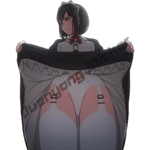 Anime Maid Funny Car Stickers Creativite foe Bumper Camper Motorcycle Decal Waterproof Scratch-Proof Decor Exterior KK13x10cm