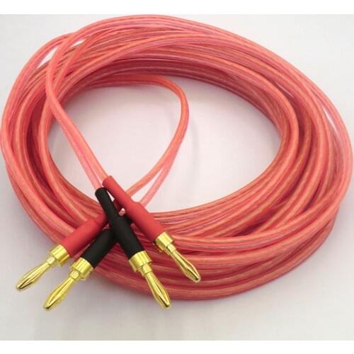 Audio Cable with Banana Plug of Gold-plated Pure Copper HIFI Sound Quality Oxygen Free Copper Wire