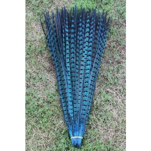 Free shipping 50 PCS high quality Lake blue pheasant tail 18-20inches/45-50cm
