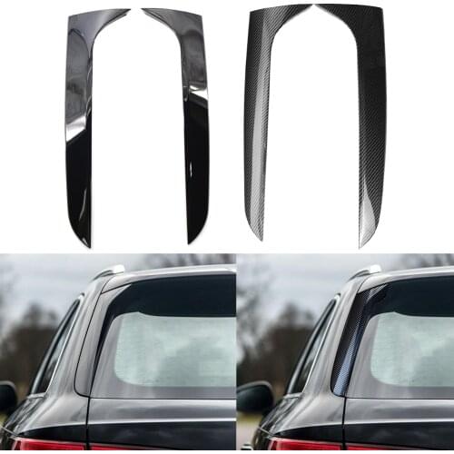 Gloss Black Carbon Fibe ABS Plastic Car Rear Window Side Spoiler Wing for Audi A4 B8 Allroad Avant 2009-2016 Mirror Tail
