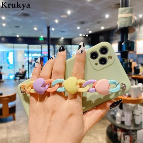 Honor 9A Case Love Heart Bracelet Case on For Huawei Honor 9A 9C 9X 9S 8A 8C 8X 8S 10i 9 10X Lite 20 Pro Soft Silicon Phone Case