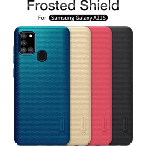 Case For Samsung A21S Cover Galaxy A21S NILLKIN Super Frosted Shield Matte PC back cover case for Samsung A21S gift holder