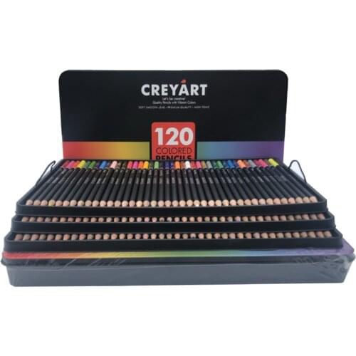 Colored Pencils with Metal Box 120 Unique Coloured Pencils and Pre Sharpened Crayons for Coloring Book-Ideal Christmas Gift pens